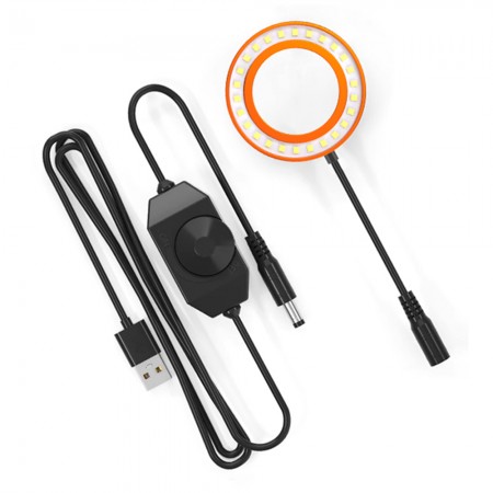 Amaoe AM-LT Series Adjustable Brightness LED Ring Light for Monocular / Tabletop Microscope