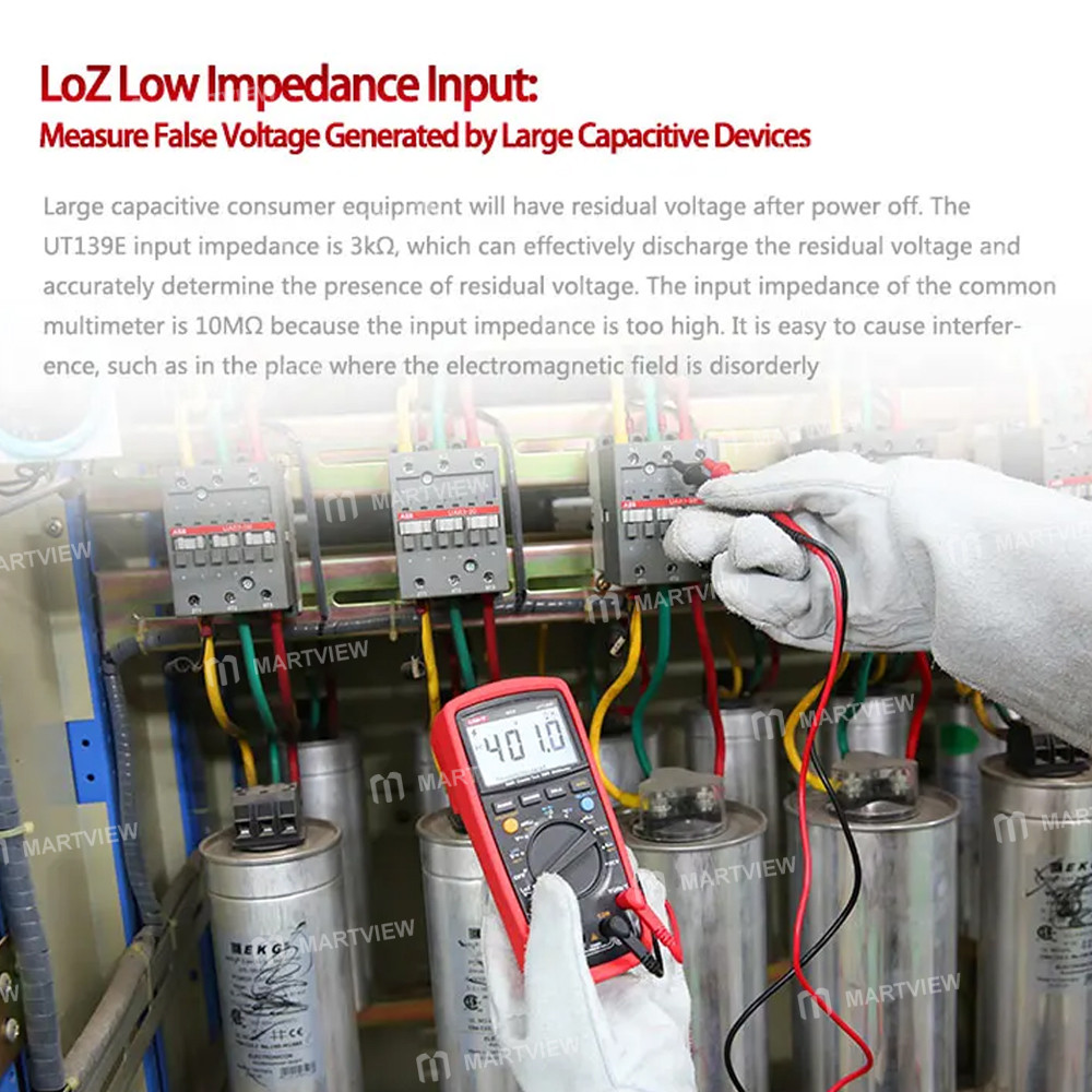 uni t-ut139e-true-rms-digital-multimeter-with-loz-low-impedance-input-and-lpf-low-pass-filter-functi