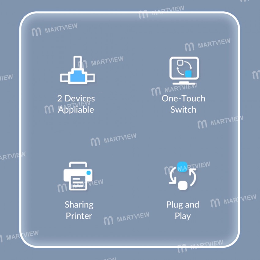 Orico HS2-B1 USB3.0 Free-drive Sharing Switch for Printer / USB Disk / Mouse / Keyboard / Scanner /