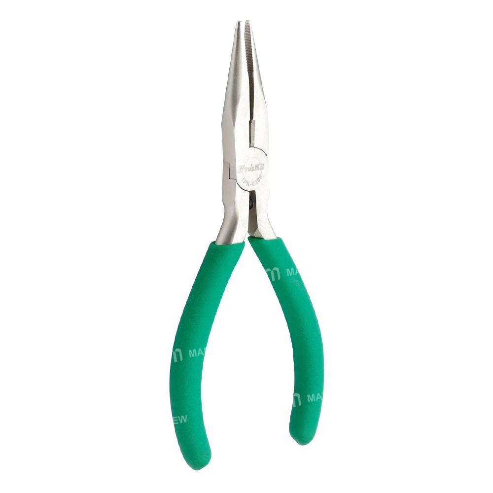 proskit 1pk-036s-anti-skid-titanium-steel-long-nose-pliers-with-teeth-2