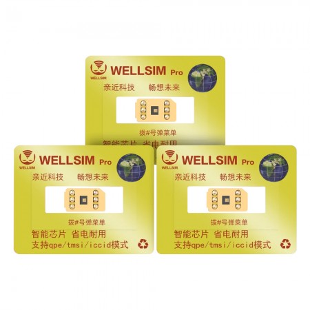 Wellsim Card Solve Problem of Invalid SIM Card Support ICCID+TMSI Mode for iPhone 12 to 16Pro Max