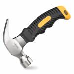 Deli 8OZ Multifunction TPR Handle Shockproof Stainless Steel Mini Claw Hammer