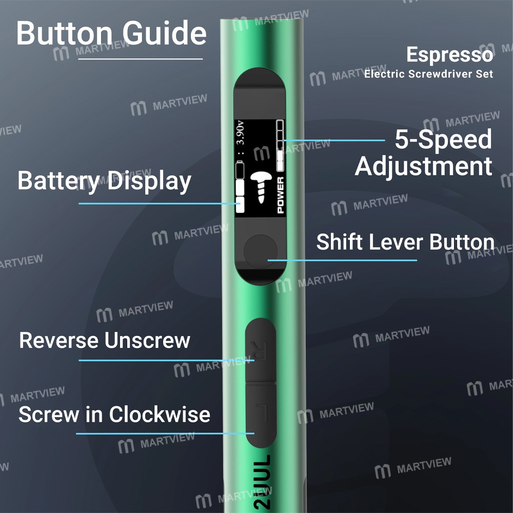 2uul sd11-espresso-electric-screwdriver-with-4pcs-s2-bits-for-mobile-phone-repair-10