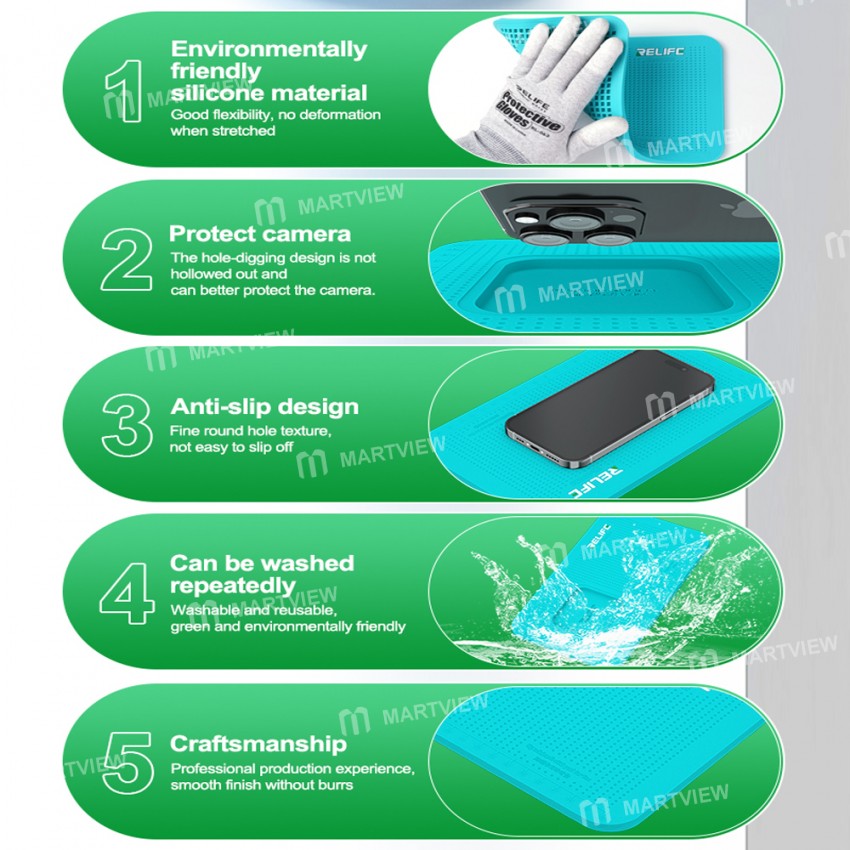 relife rl-004dm-mobile-phone-special-film-professional-anti-slip-silicone-pad-8