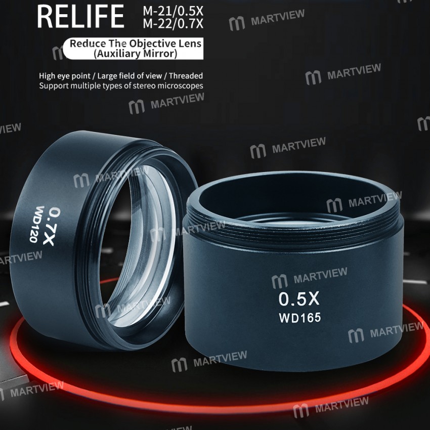 Relife M-21 M-22 0.5X 0.7X Microscope Auxiliary Lens