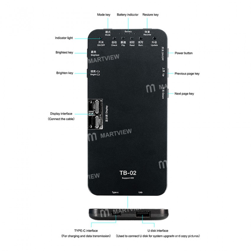 Relife RL-02 HW LCD Screen Test Box for Huawei P10 P20 P20P P30 P40 Mate9 Mate10 Pro Mate20 Mate30