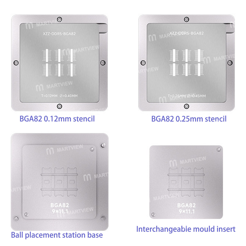 xzz nand-memory-chip-ddr5-bga82-bga-planting-reballing-stencil-platform-set-2
