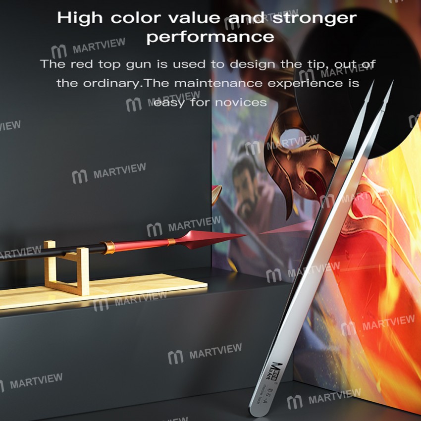 MaAnt Shadow Blade Series Hand-polished Non-magnetic Stainless Steel Tweezers