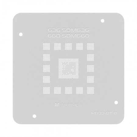 Martview RB03-QT8 CPU BGA Reballing Stencil for Qualcomm Snapdragon 636 SDM636 / 660 SDM660