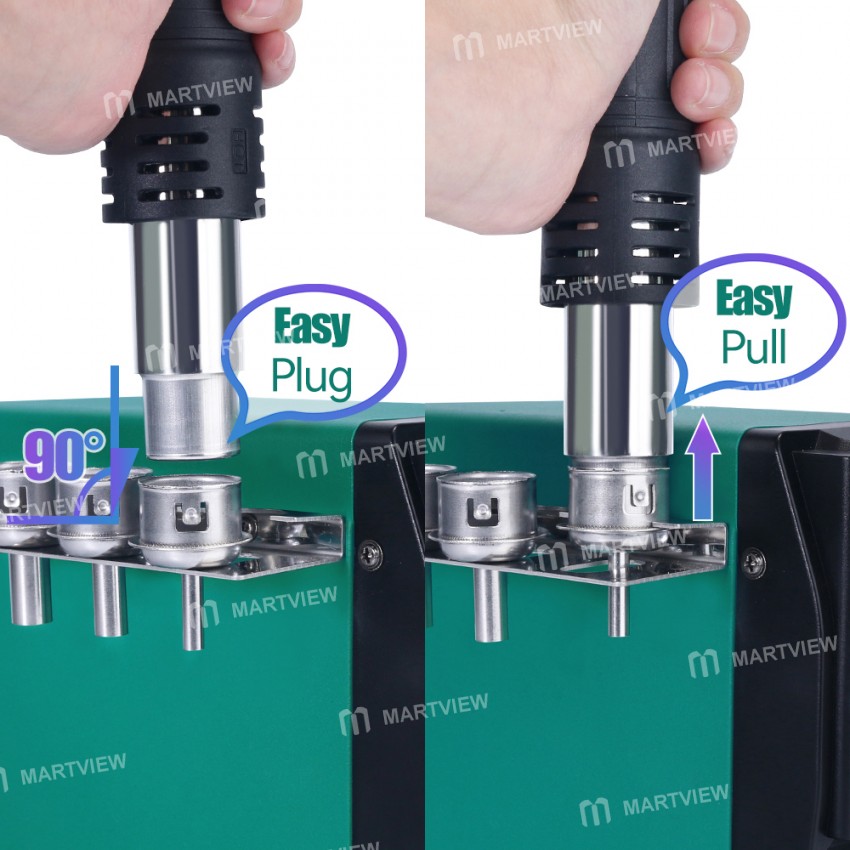 Yihua 959D-II 700W Easy Plug-pull Nozzles Hot Air Gun Rework Desoldering Station