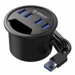 Orico DESK-4U Desktop Grommet USB 3.0 HUB with Headphone Microphone Ports Support OTG