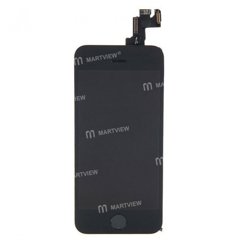 Replacement original iPhone 5s LCD with spareparts home button earphone camera etc black