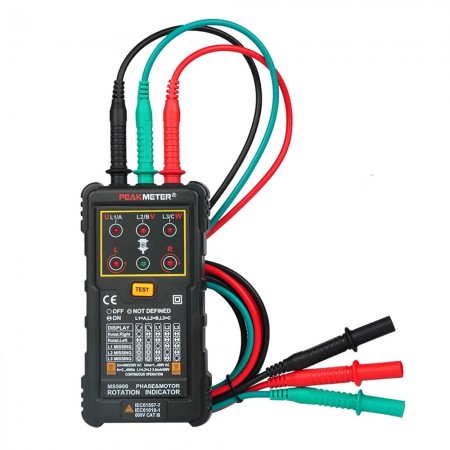 PEAKMETER MS5900 Motor Phase Rotation Indicator Tester for Fluke F9040 F9062