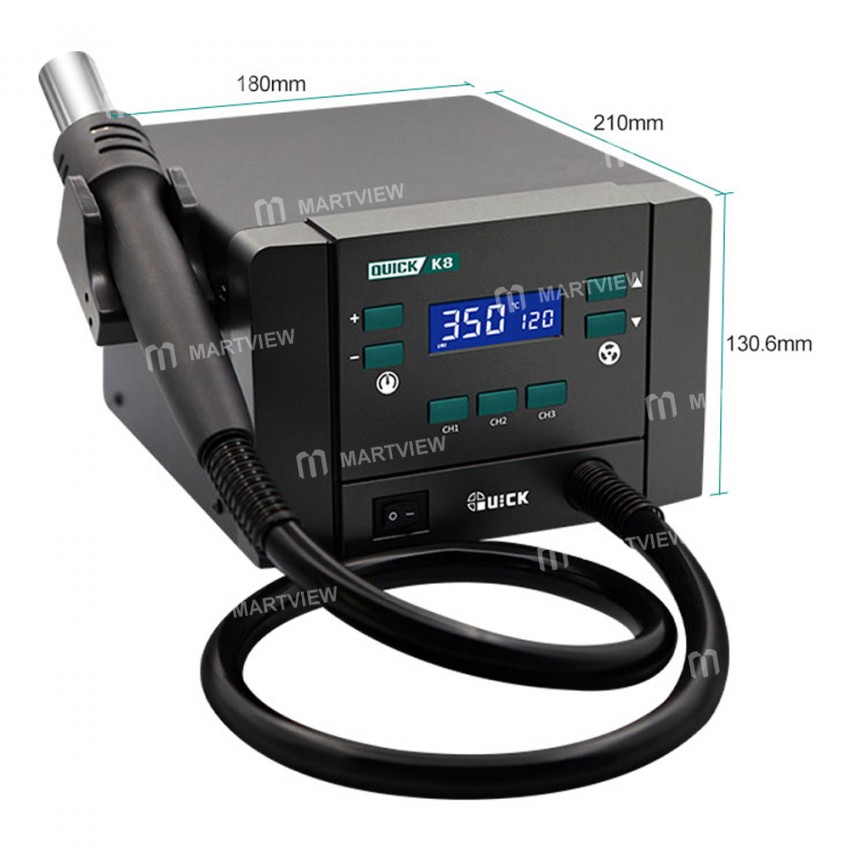 Quick K8 1000W Lead-free Smart Hot Air Desoldering Rework Station