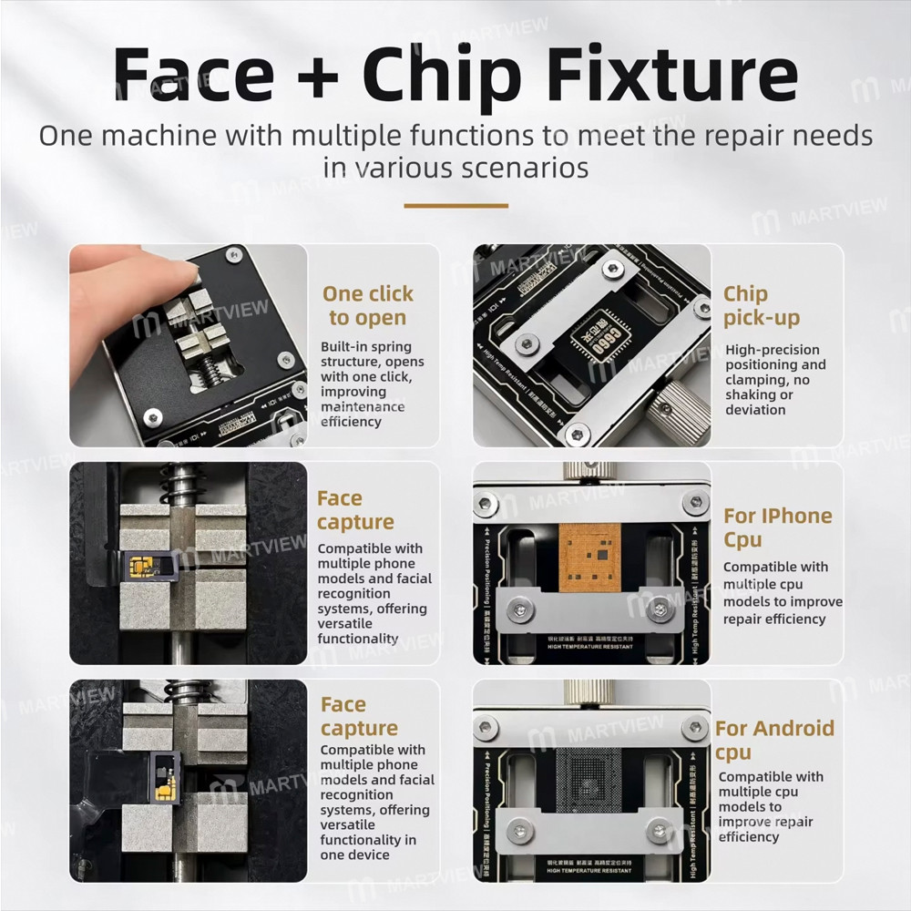 keguan c660-microchip-dual-structure-2-in-1-cpu-ic-chip-face-id-module-pcb-repair-fixture-5