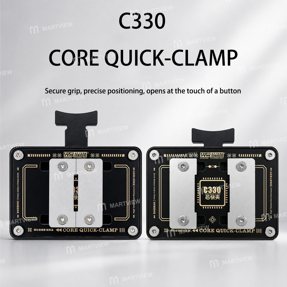 keguan c330-high-temperature-resistant-toughened-glass-concealed-flat-surface-universal-chip-fixture