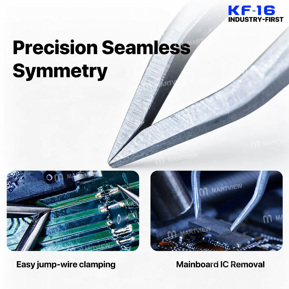 mechanic kf-16-non-magnetic-anti-sticking-v-shaped-special-tweezers-for-jumper-wires-6