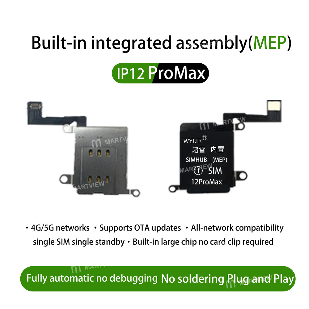 wylie simhub-built-in-mep-integrated-card-slot-finished-product-physical-dual-sim-for-iphone-12-16-4