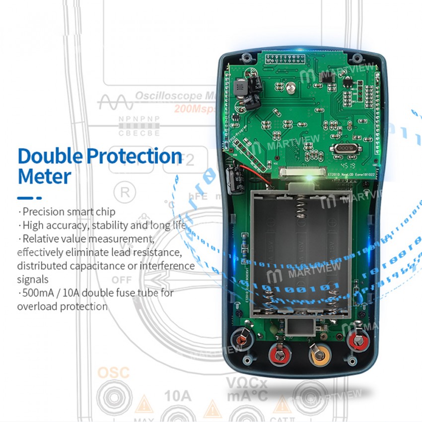 Sunshine DT-19MS 2in1Handheld Oscilloscope Multifunction LCD Display Test Meter