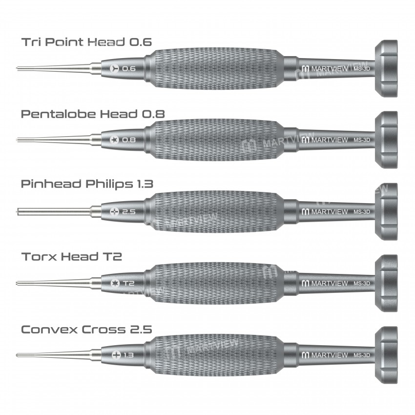 Martview MS-3D Aluminium Strong Hardness High-Precision Anti-Rust Anti-Slip Magnetic Screwdriver - M