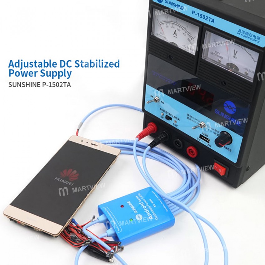 Sunshine P-1502TA 15V 2A Portable LED Digital Display DC Regulated Power Supply with USB Ports