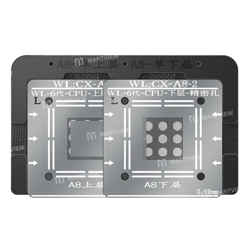 WL A6 A7 A8 A9 A10 A11 A12 CPU NAND Baseband Reballing Stencil Net Platform Positioning Plate Magnet