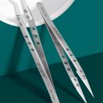 kgx tc002-insulation-nonmagnetic-ceramic-head-stainless-steel-tweezers-for-mobile-phone-repair-2