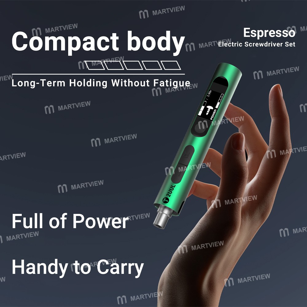 2uul sd11-espresso-electric-screwdriver-with-4pcs-s2-bits-for-mobile-phone-repair-3