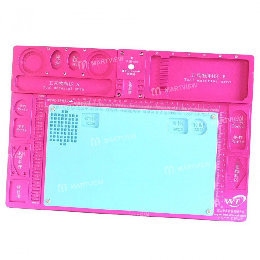 WL High Temperature Aluminum Alloy Pad Microscope Pad Mobile Phone Repair Maintenance Platform