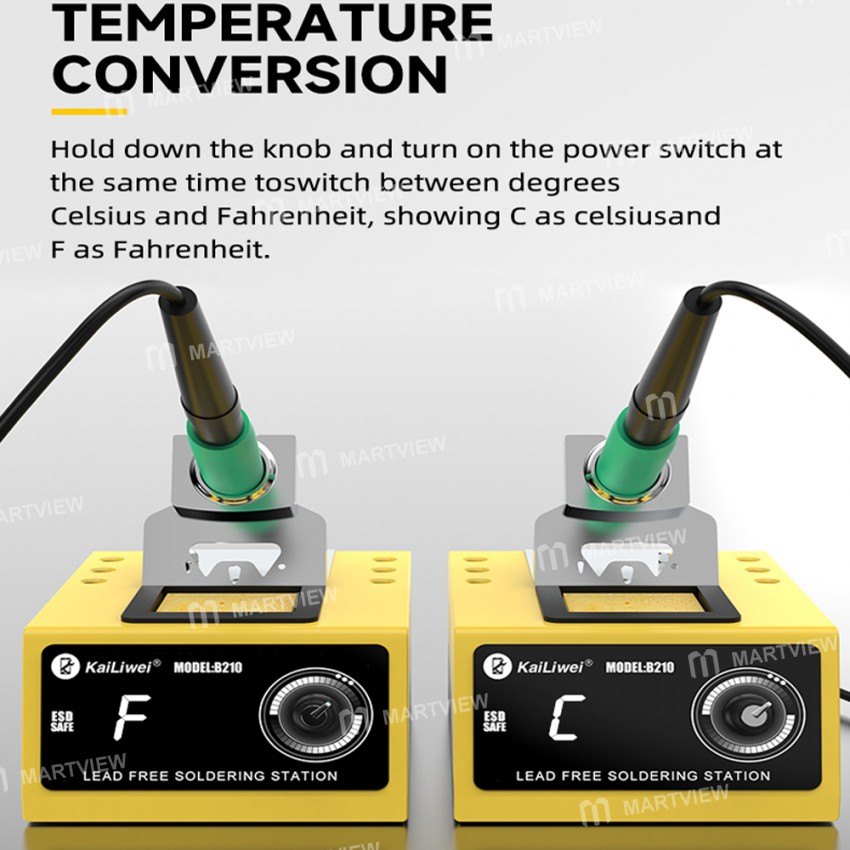 KaiLiWei C210 High Precision Intelligent Soldering Station Support C210 Tips