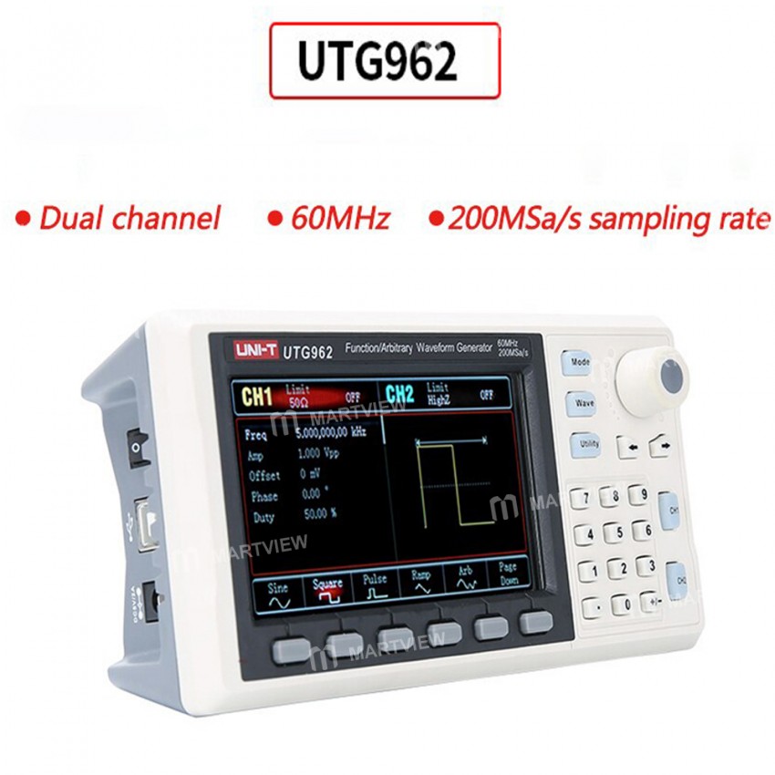 UNI-T UTG932 / UTG962 Dual-channel Signal Generator 30Mhz / 60Mhz 200M Sampling Rate