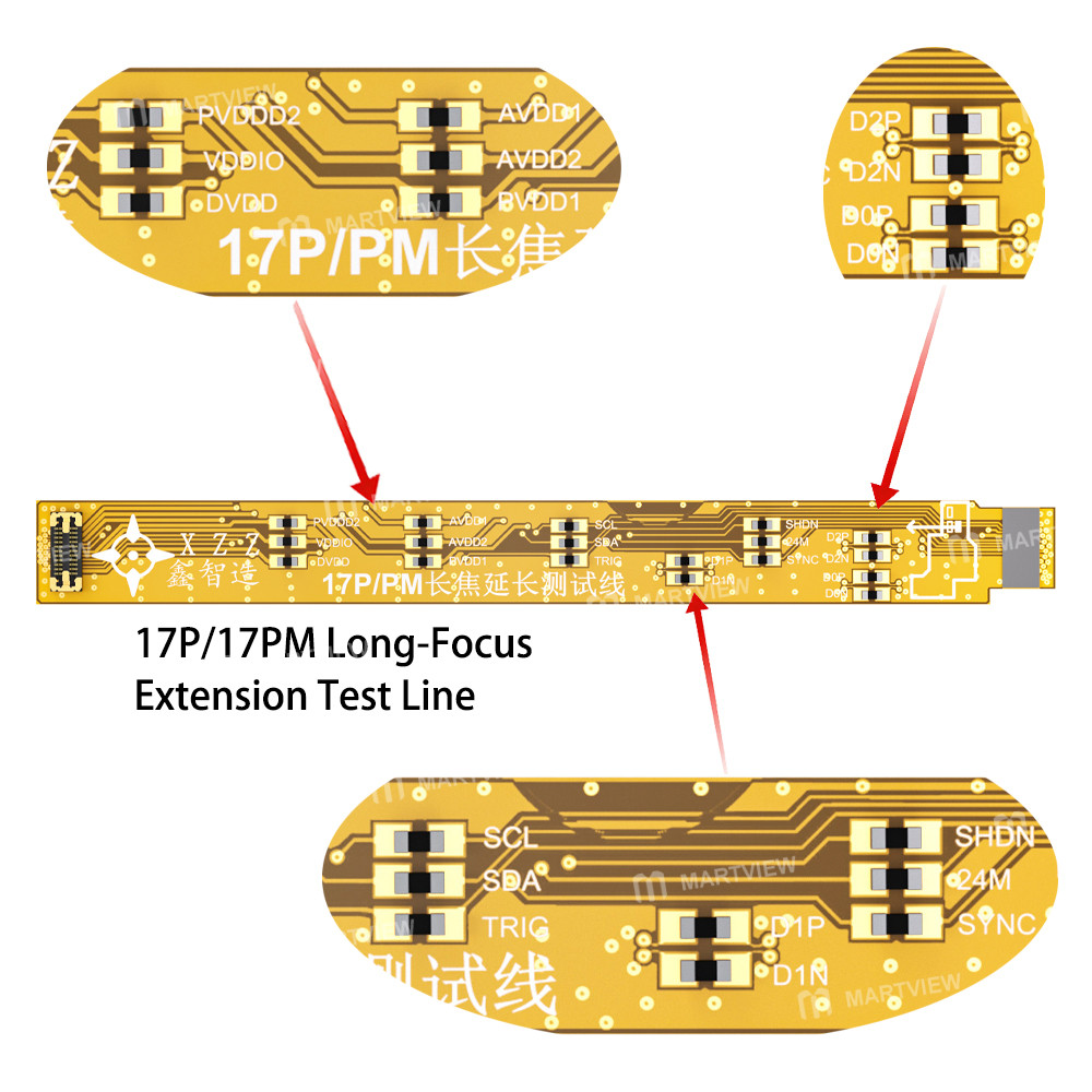 xzz display-telephoto-main-wide-angle-camera-testing-extension-flex-cable-for-iphone-17-pro-17pro-ma