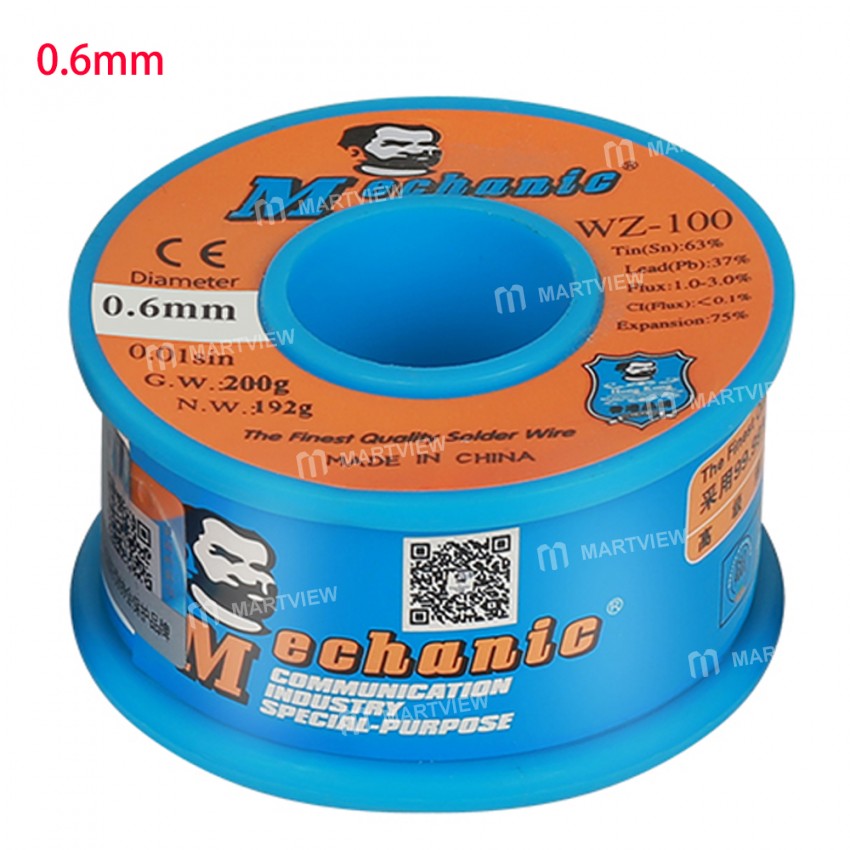 Mechanic WZ-100 200g 183? Low Melting Point Rosin Core Solder Wire for BGA Soldering