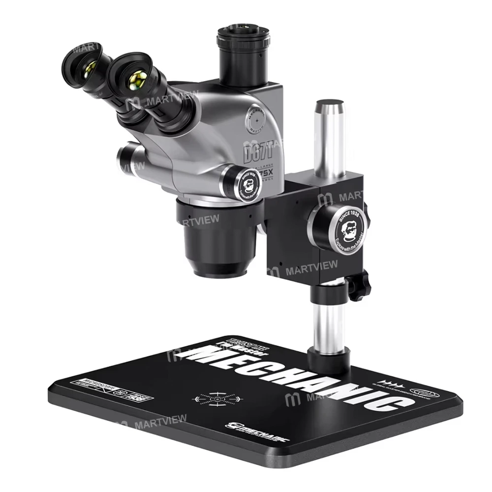Mechanic D67T-B11 6.5-75X Greenough Optical Zoom Trinocular Stereo