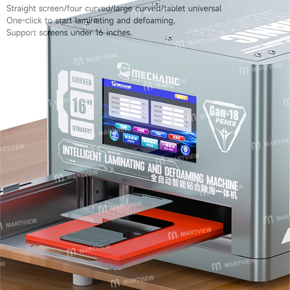 mechanic gan-18-fenix-16-inch-intelligent-laminating-and-defoaming-machine-for-mobile-phone-tablet-4