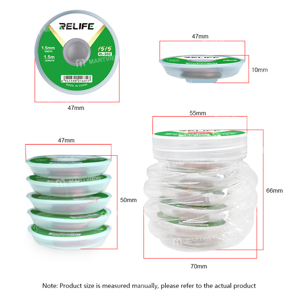 relife rl-20c-multiple-specifications-pure-copper-material-solder-wick-for-pcb-soldering-cleaning-13