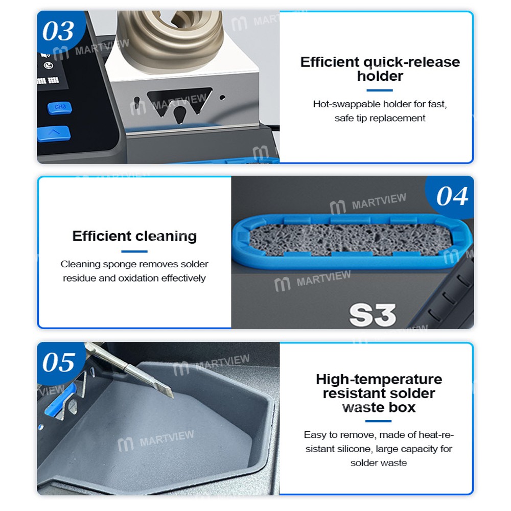 sunshine s3-60w-3-customizable-channels-c210-intelligent-digital-display-soldering-station-15