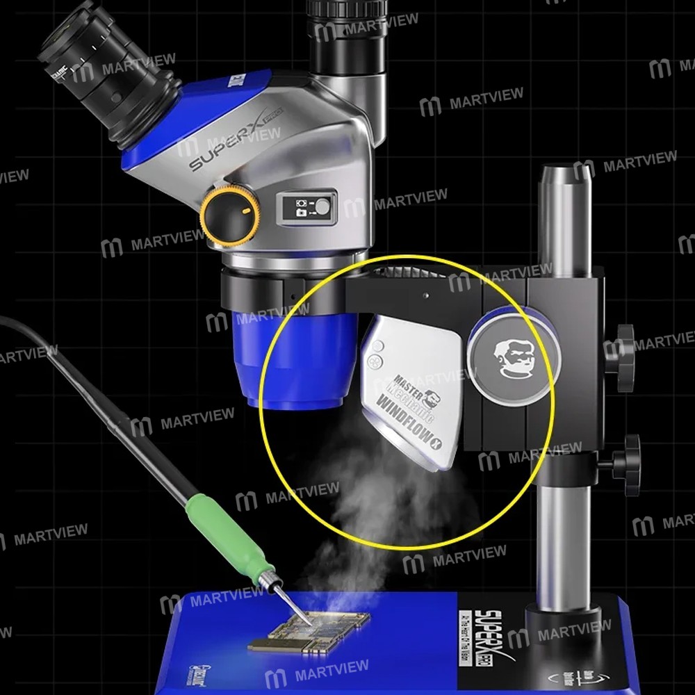 mechanic windflow-x-powerful-microscope-fume-smoking-instrument-with-light-for-welding-repair-4
