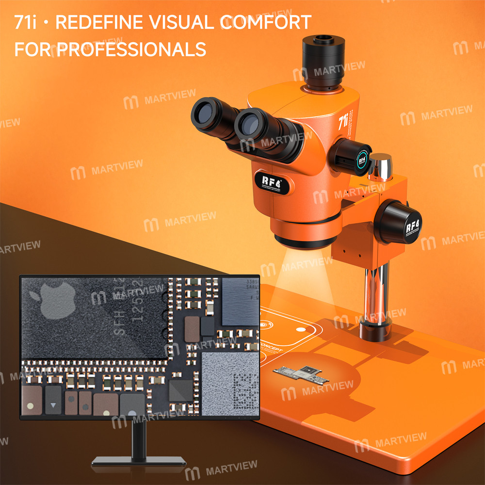 rf4 71i-orange-edition-30-inclination-design-65-65x-zoom-trinocular-stereo-microscope-with-big-base-