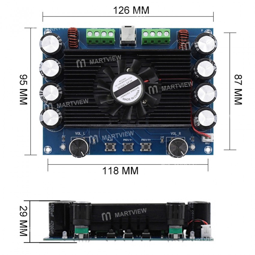 high power-automobile-bluetooth-50-four-channel-50w-digital-power-amplifier-module-3