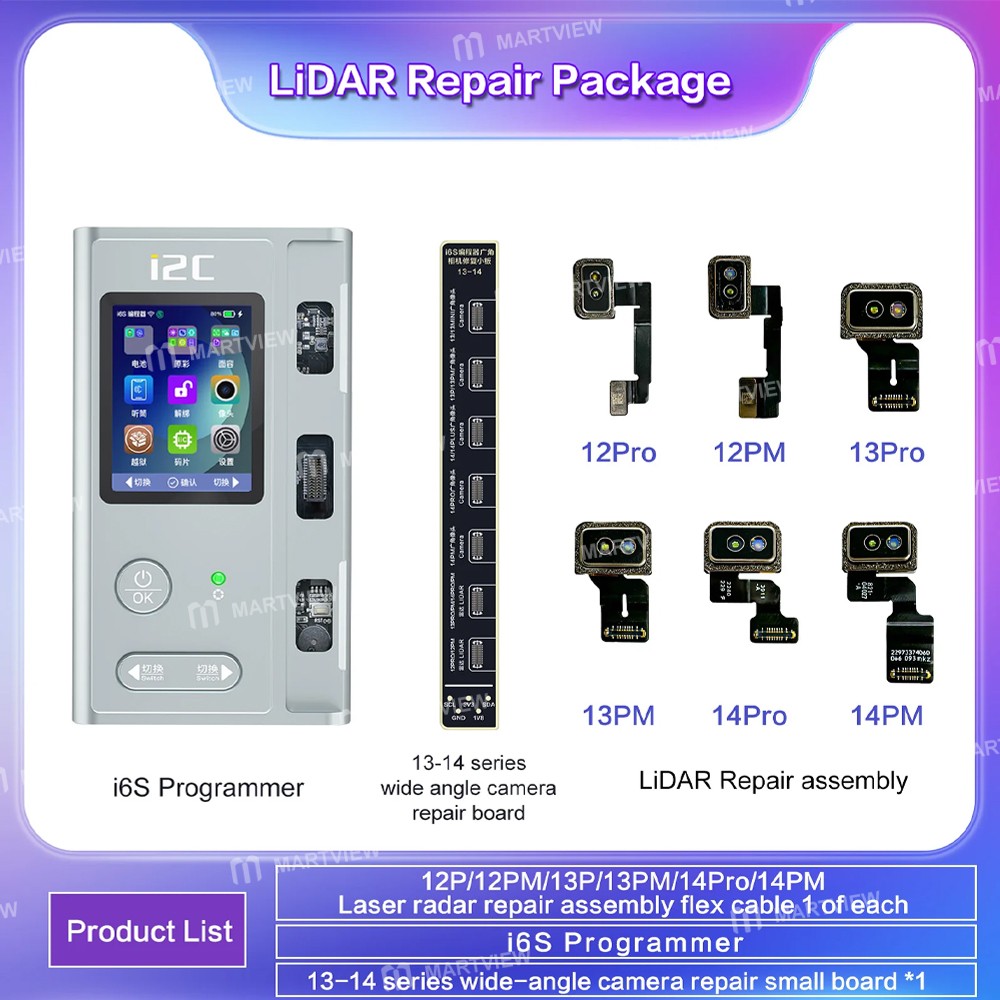 i2c i6s-laser-ladar-data-read-write-repair-adaptor--fpc-flex-cable-for-iphone-12-to-14pm-2