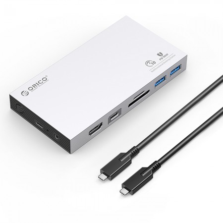 Orico CDH-10H 9-in-1 Type-C Docking Station with NVMe SSD Enclosure with PD / Audio / RJ45 / TF