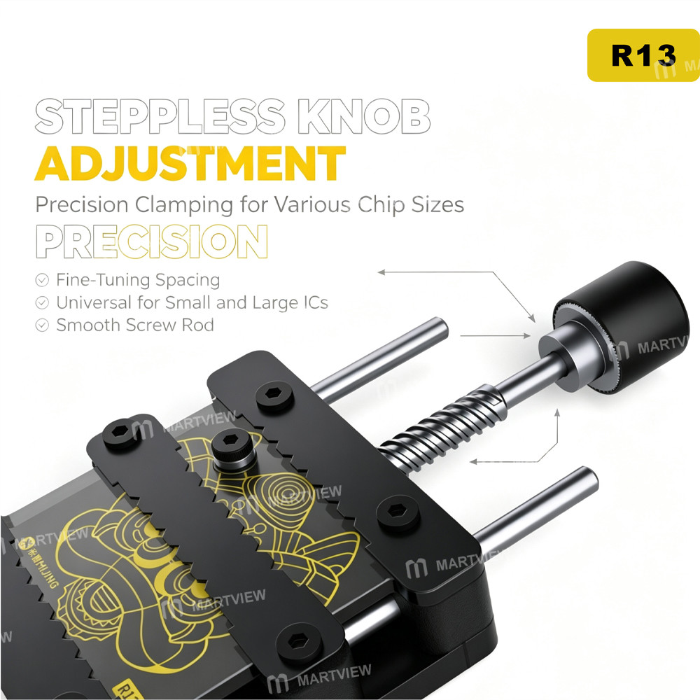 mijing r13-heat-insulating-tempered-glass-ic-chips-degluing-clamp-universal-for-small-and-large-ics-