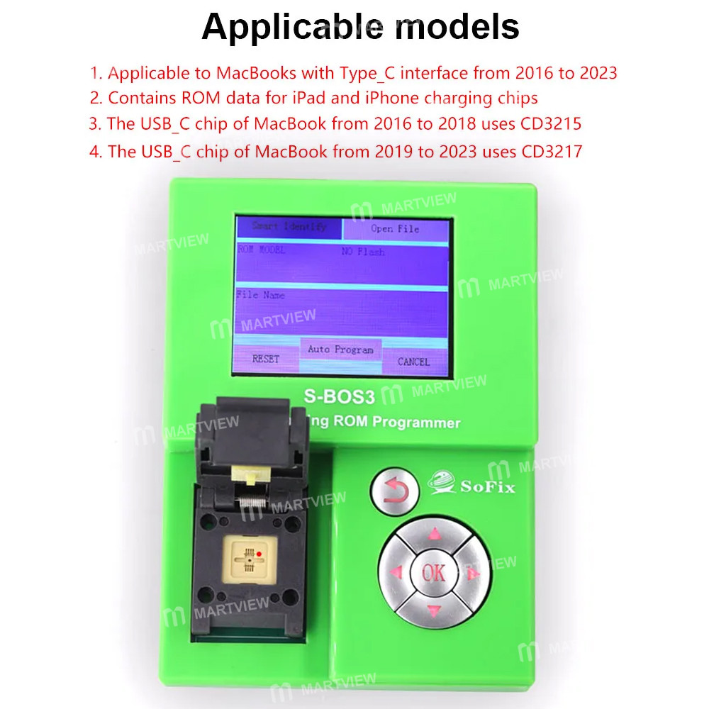 sofix s-bos3-cd3215-and-cd3217-usb-c-charging-rom-programmer-for-macbook-ipad-iphone-5