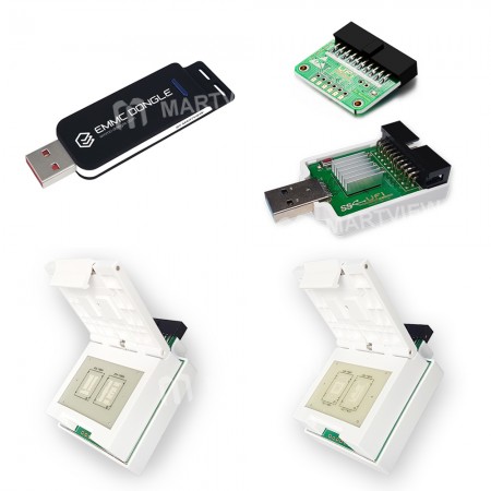 EDT Pro (EMMC Dongle Tool) Come With BGA221 / BGA254 eMMC / eMCP Socket + 2 in 1 eMMC / eMCP Socket + USB3.0 SuperSpeed uSD / eMMC Reader + UFI ISP Adapter
