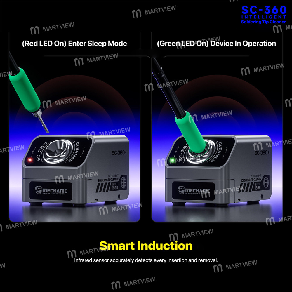 mechanic sc-360-intelligent-electric-automatic-soldering-iron-tips-cleaner-7