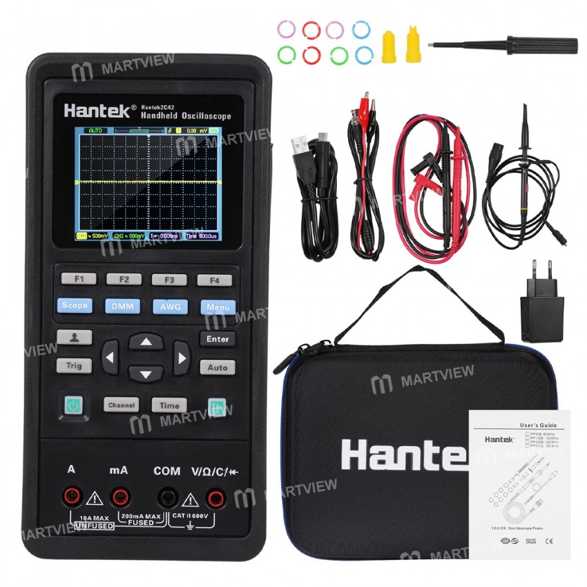 hantek 2c42-2-in-1-dual-channels-40mhz-bandwidth-handheld-digital-oscilloscope-multimeter-2