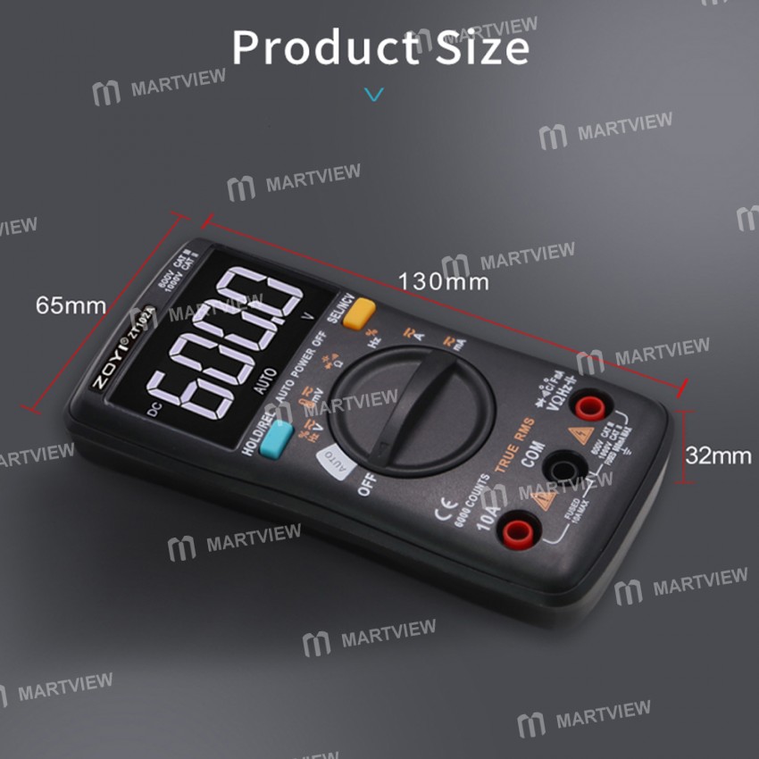 Zoyi ZT102A High-precision Automatic Range Intelligent Anti-burn NCV AC / DC Digital Multimeter