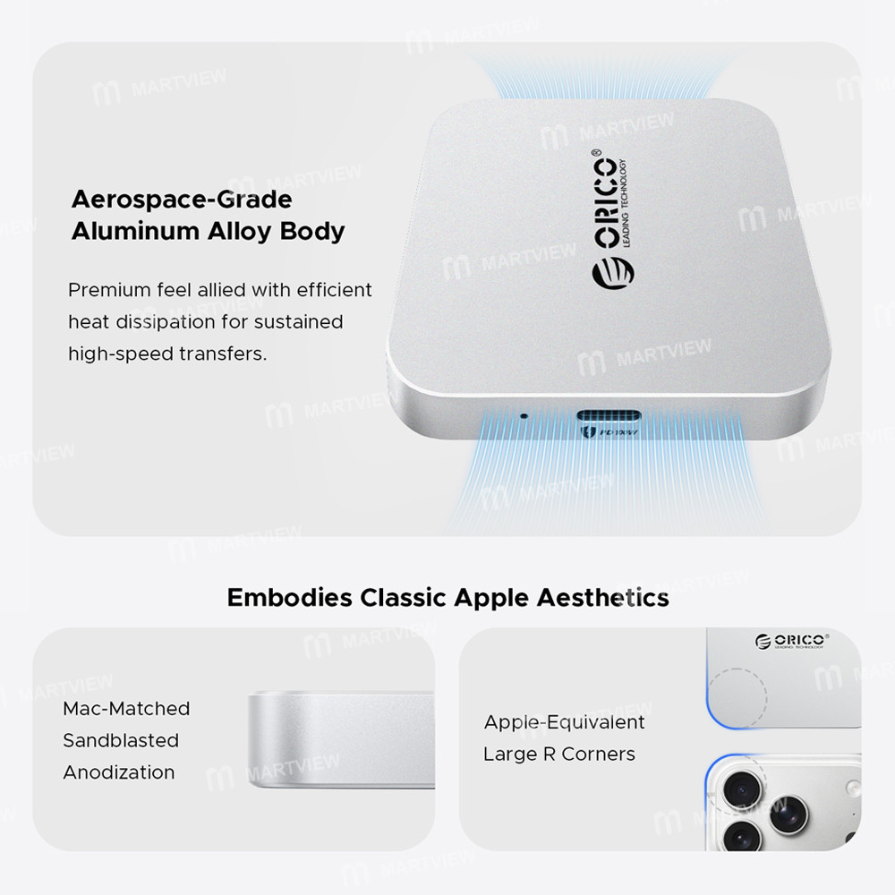 orico air5-air5c-usb-c-to-sd-tf-slot-pd100w-ultra-thin-magnetic-card-reader-for-iphone-android-table