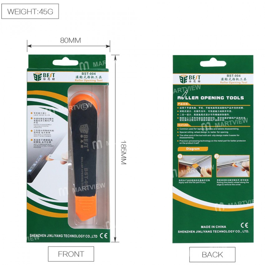 BST-004 Stainless Steel Roller Opening Tool for Mobile Phone and Tablet Repair